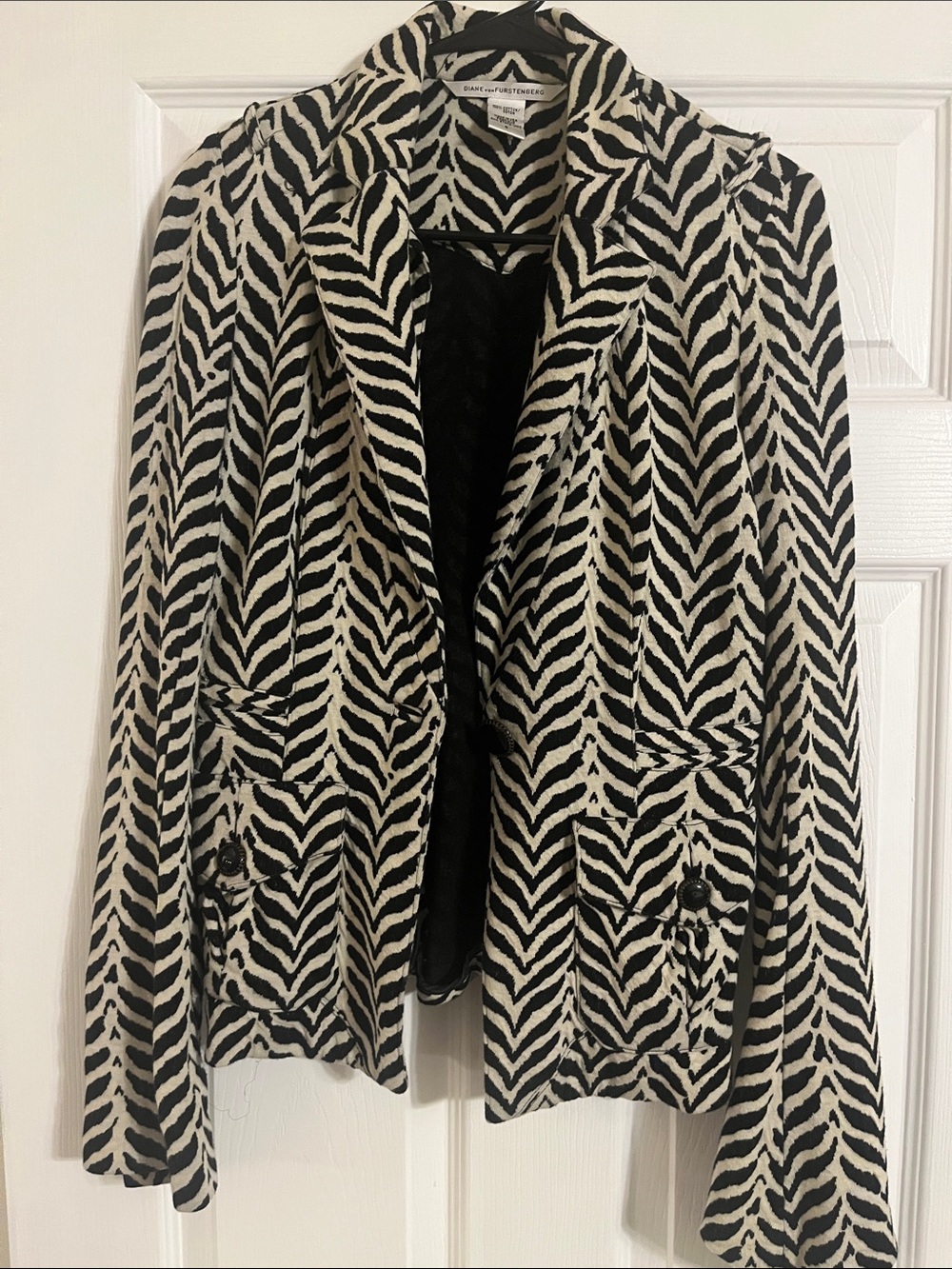 Y2K Diane von Furstenberg Zebra Jacket